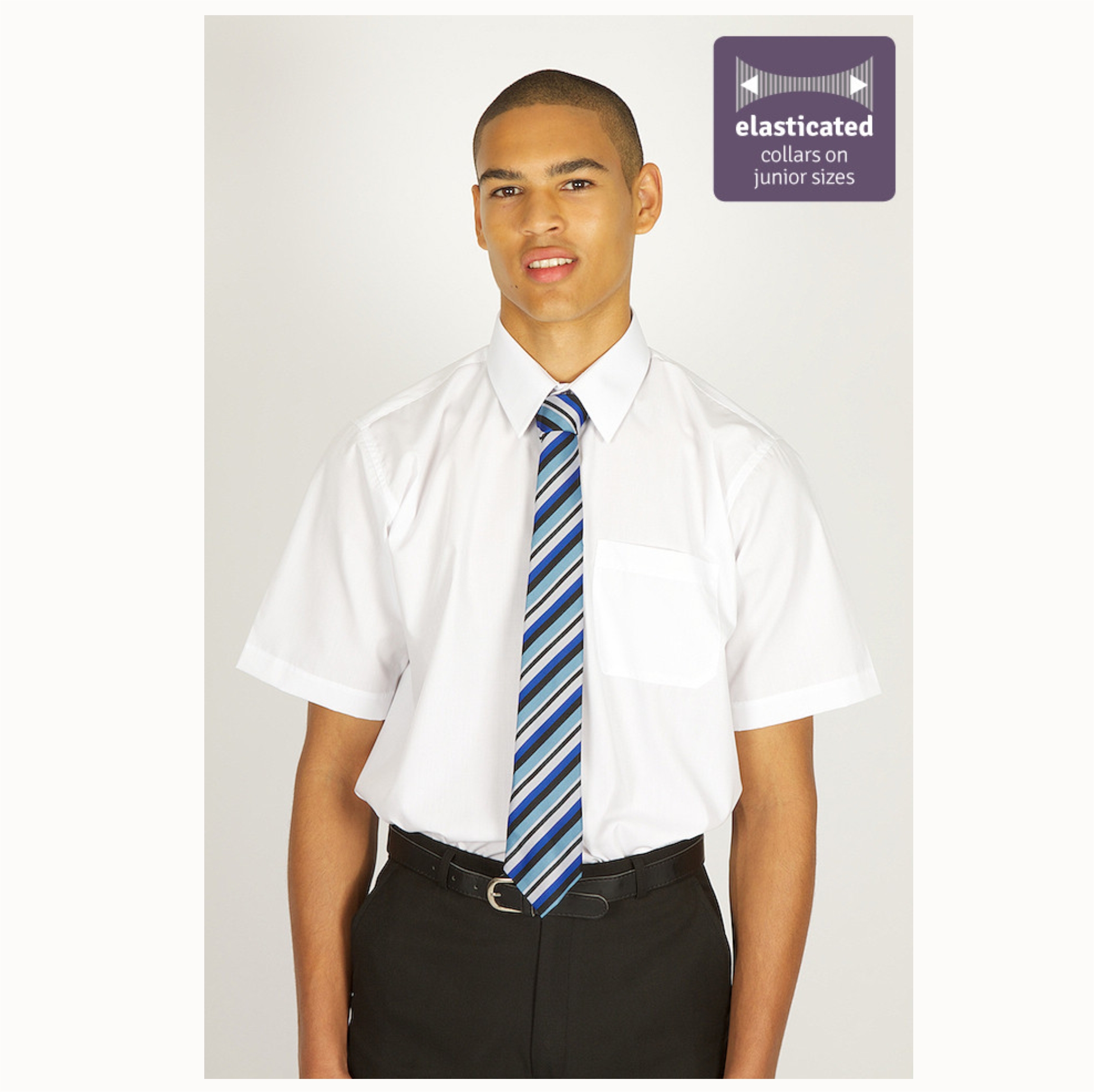 Boys Trutex Twin Pack Easy Care School Shirts 