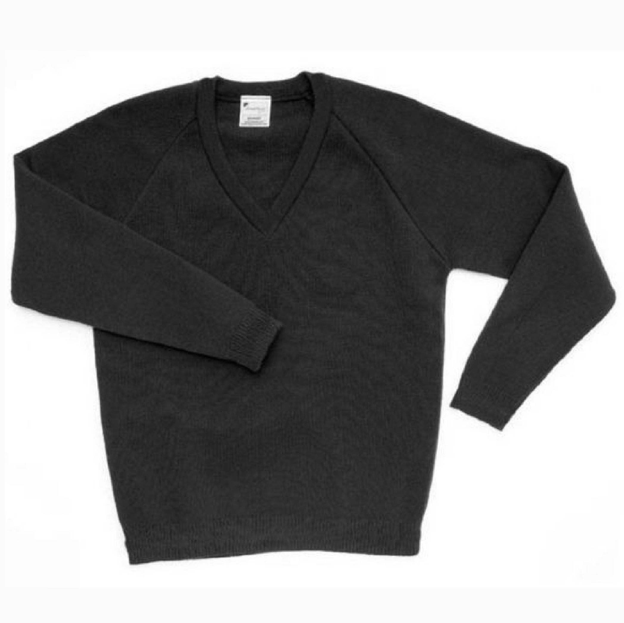 Plain Cotton Black Jumper (Knitwear) - Crested School Wear