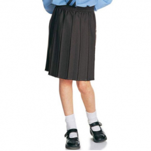 Box Pleat Skirt Grey
