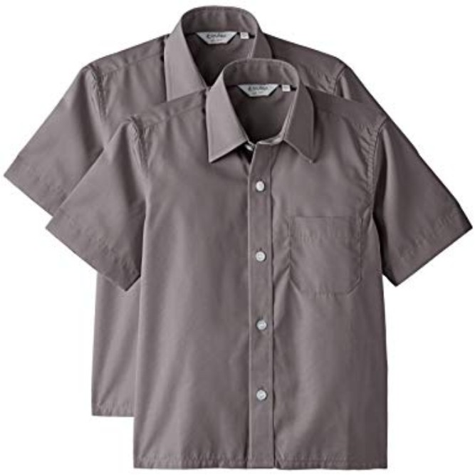 Short sleeve grey school best sale shirts