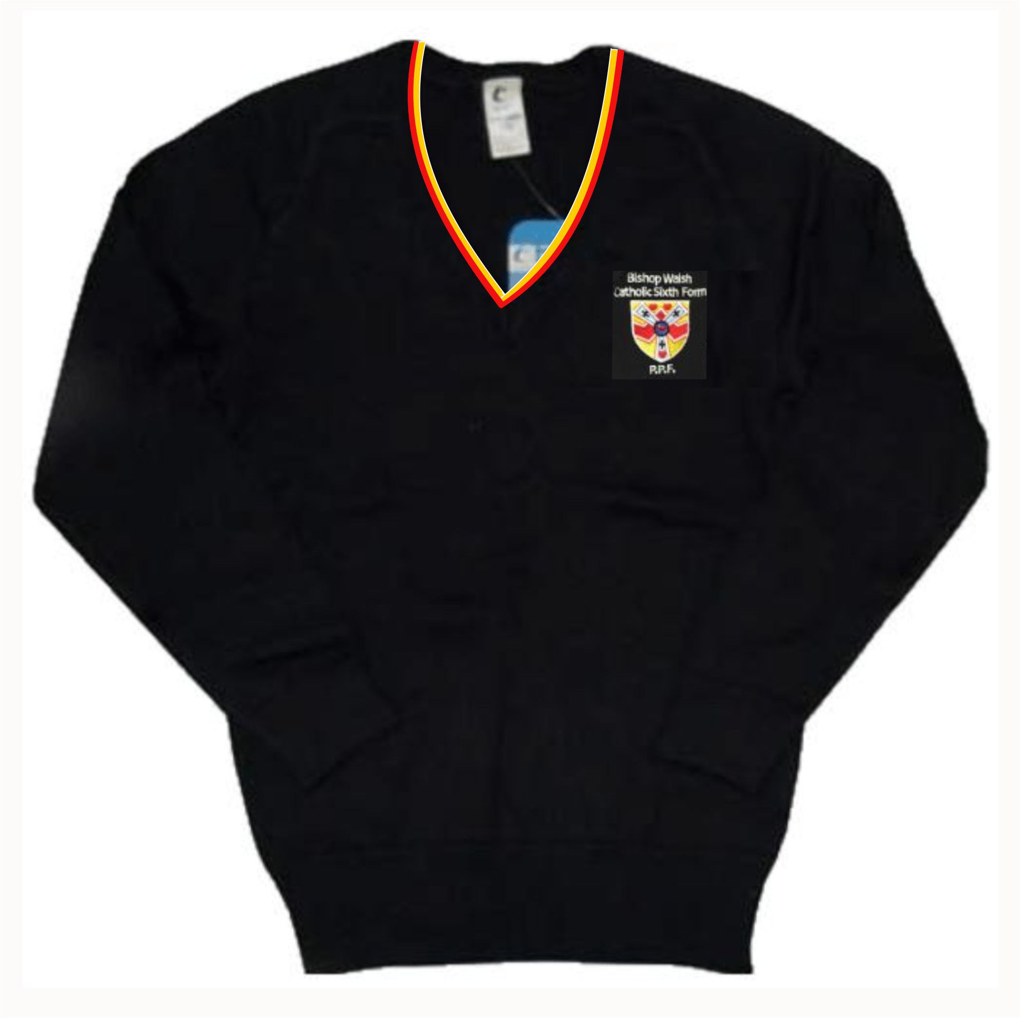 Bishops Walsh 6th Form Knitted Jumper Crested School Wear