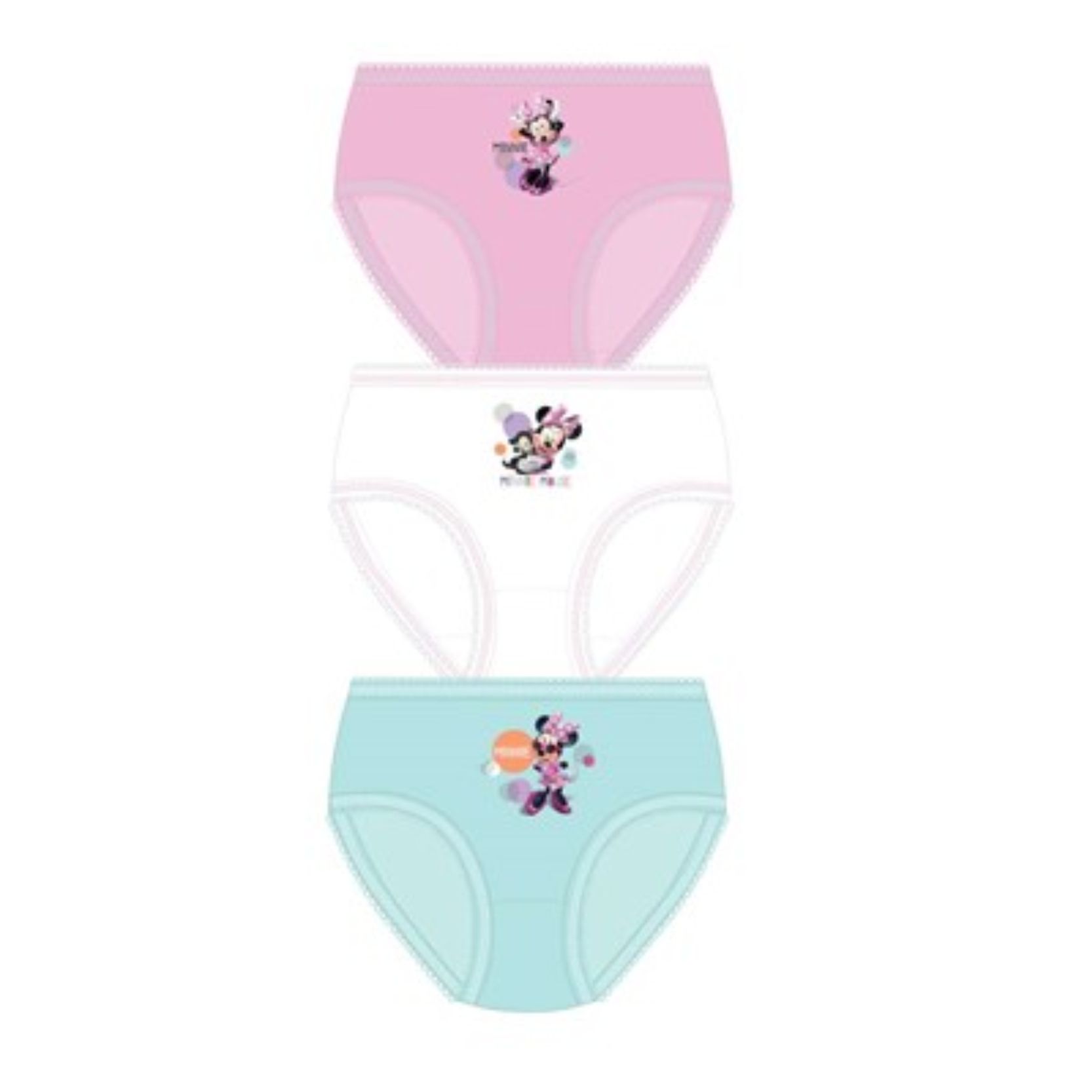 Girls Minnie Mouse 3 Pack Briefs – Crested School Wear