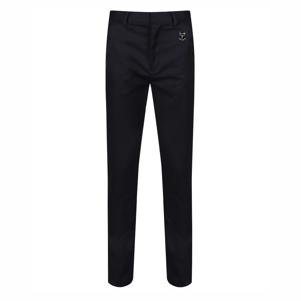 Ellowes Hall Boys Navy Trousers Crested School Wear